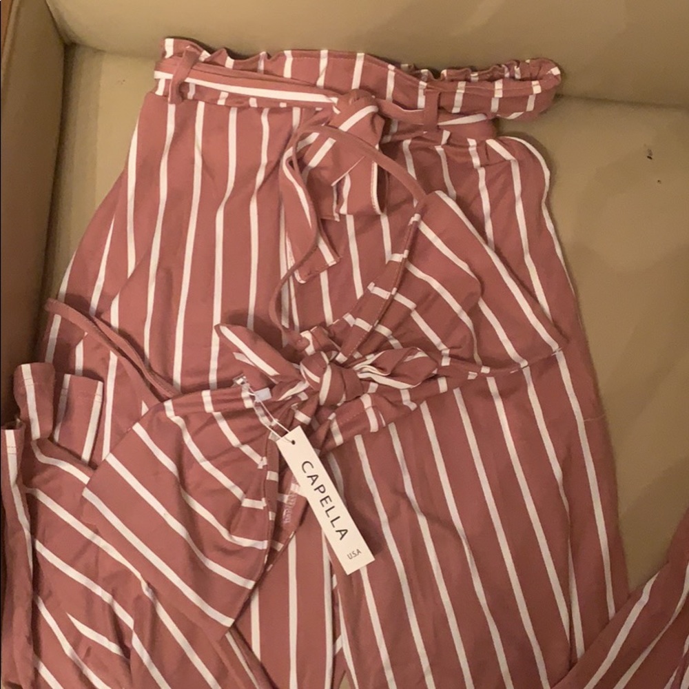 Front Tie Top and Pants Set
